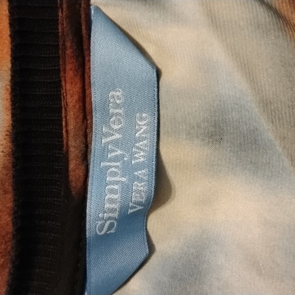 Simply Vera Vera Wang Abstract Floral Long Sleeve Blouse, Size: S - Picture 6 of 12